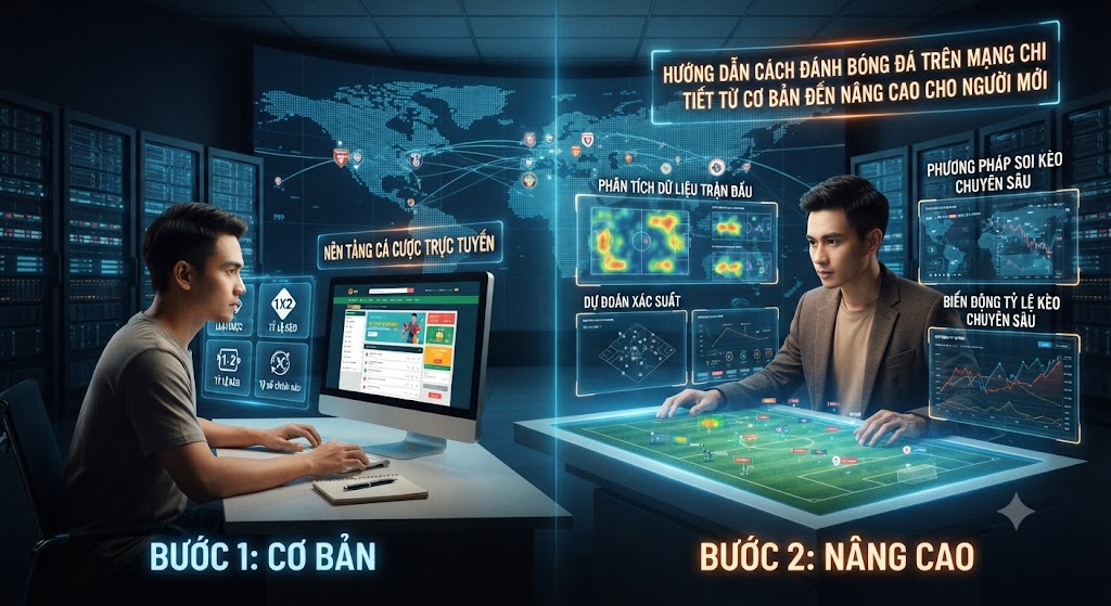 cách đánh bóng đá trên mạng